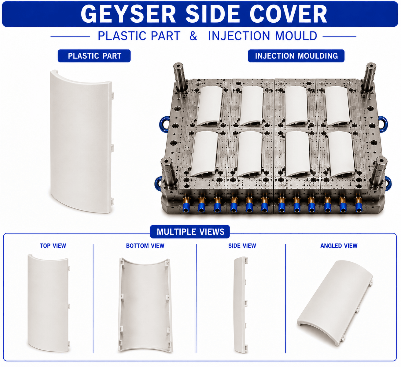 Geyser Plastic Side Cover Mould and Moulding Service